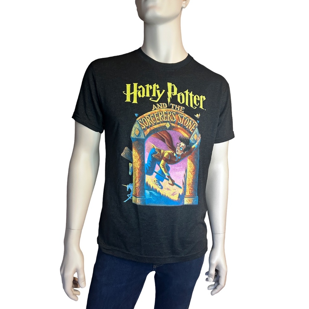 Harry Potter Out of Print T-Shirt Book Themed The Sorcerer's Stone Screen Print